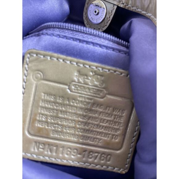 Coach Madison Maggie GOLD Patent Leather Shoulder HOBO Bag K1169-18760 - Picture 12 of 16